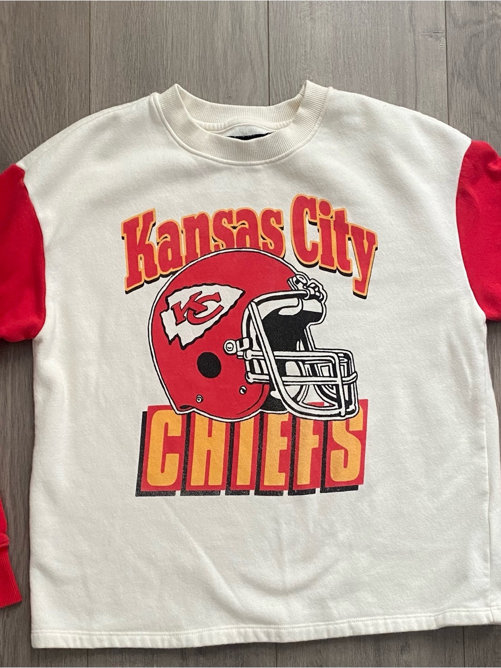 Junk Food Clothing Kansas City Chiefs Crewneck - White & Red